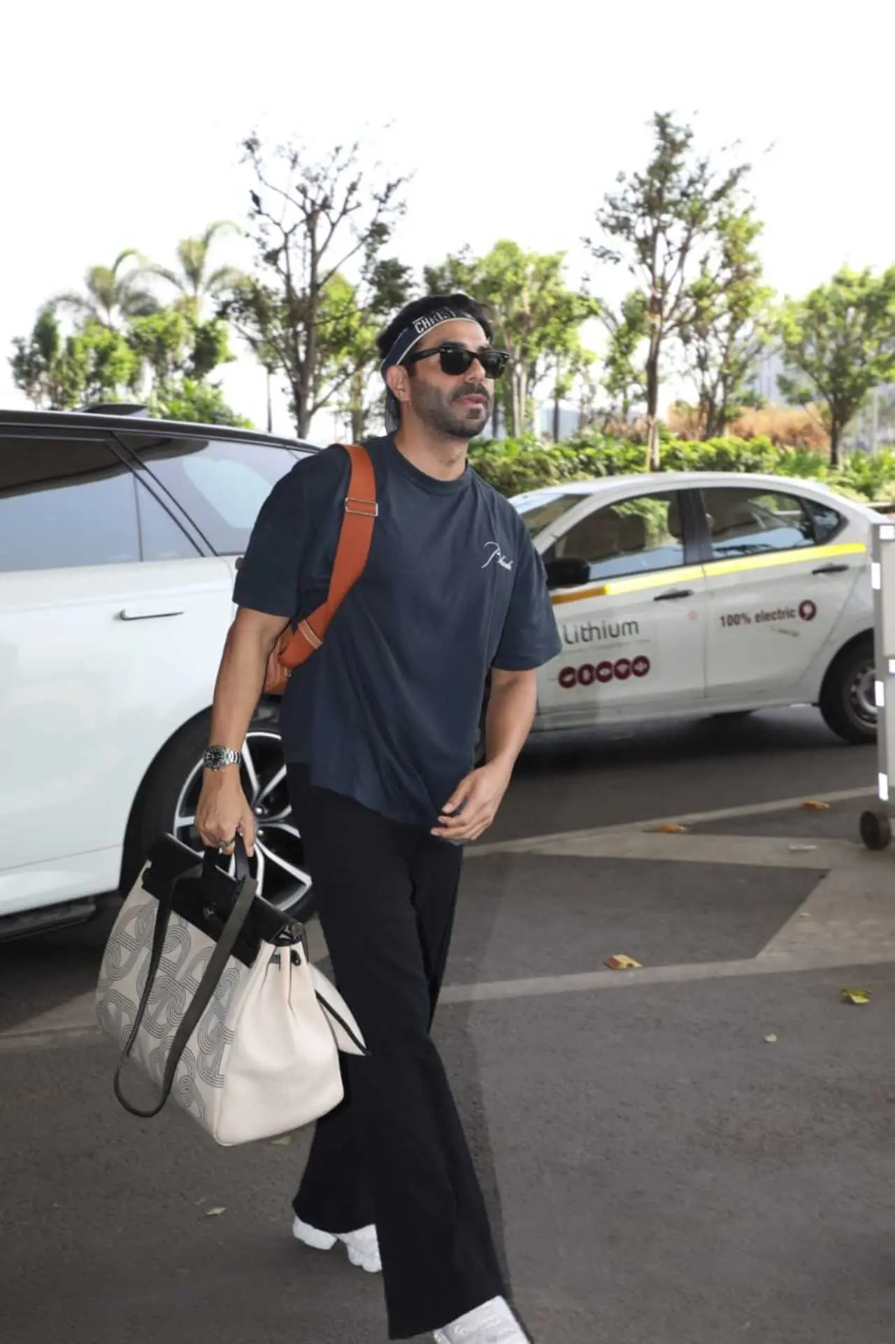 Aparshakti Khurrana was seen at the airport as he headed out of the city on Sunday morning.